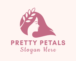 Beauty Leaf Woman  logo design