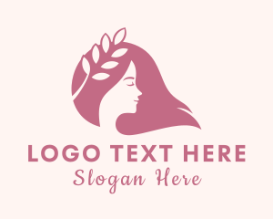 Beauty Leaf Woman  Logo