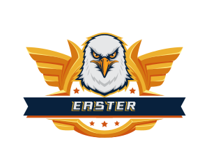 Hawk - Eagle Wings Gaming Mascot logo design