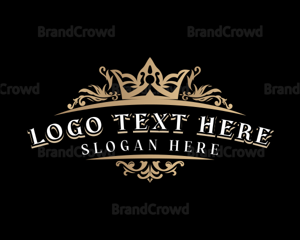 Luxury Crown Ornamental Logo