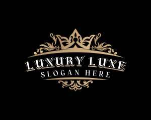 Luxury Crown Ornamental logo design