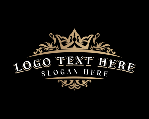 Luxury Crown Ornamental Logo