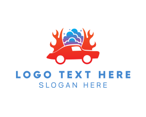Cleaning - Fire Car Wash logo design