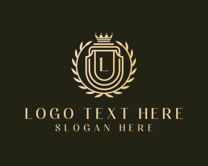 Legal Advice - Shield Monarchy Crown Crest logo design