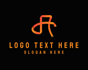 Stock Market - Professional Ribbon Letter A logo design