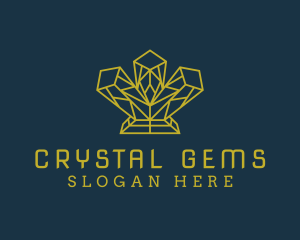 Gold Luxe Gemstone logo design