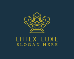 Gold Luxe Gemstone logo design