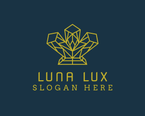 Gold Luxe Gemstone logo design