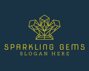 Gold Luxe Gemstone logo design