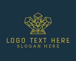 Treasure Chest - Gold Luxe Gemstone logo design