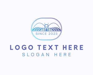 Gradient - Structure Bridge Landmark logo design