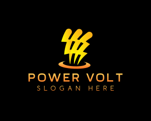 Energy Volt Lightning logo design