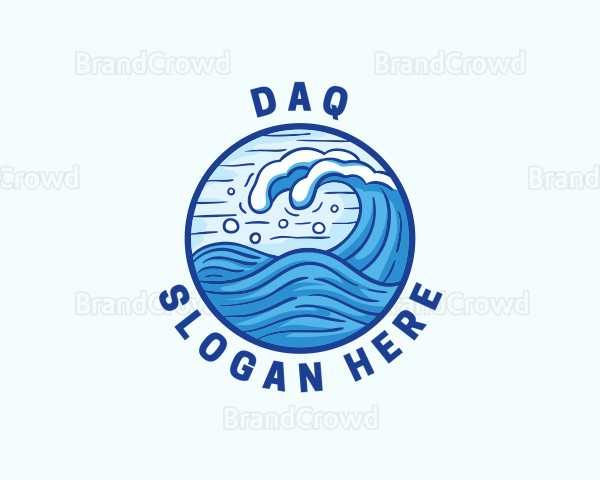 Ocean Wave Tsunami Logo