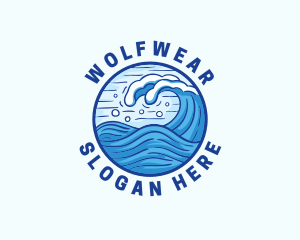 Ocean Wave Tsunami Logo