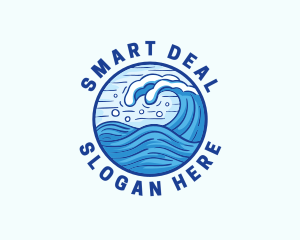 Ocean Wave Tsunami logo design