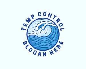 Ocean Wave Tsunami logo design