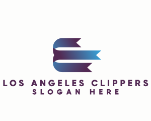 Ribbon Letter E Company Logo