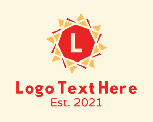 Octagon - Octagon Sun Letter logo design