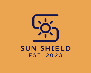Sun Solar Power Letter S logo design