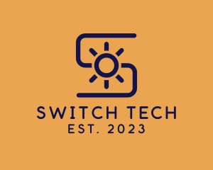 Switch - Sun Solar Power Letter S logo design