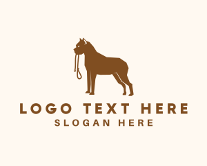 Canine - Pitbull Leash Accessory logo design