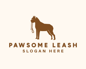 Leash - Pitbull Leash Accessory logo design