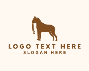 Leash - Pitbull Leash Accessory logo design