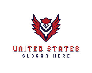 USA Eagle Shield Veteran logo design