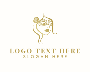 Fashion - Feminine Masquerade Lady logo design