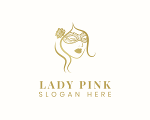 Feminine Masquerade Lady logo design