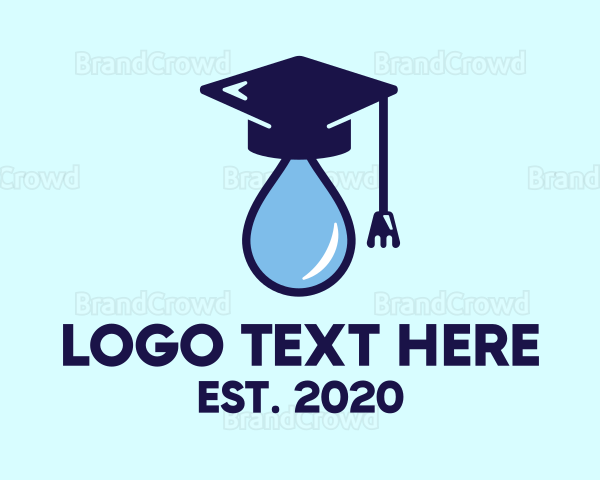 Droplet Graduation Cap Logo