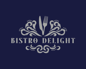 Cutlery Gourmet Bistro logo design