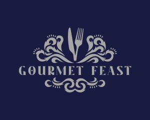 Cutlery Gourmet Bistro logo design