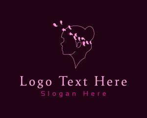 Skin Care - Pink Butterfly Woman logo design