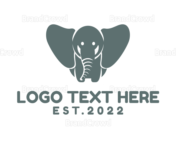 Daycare Elephant Zoo Logo