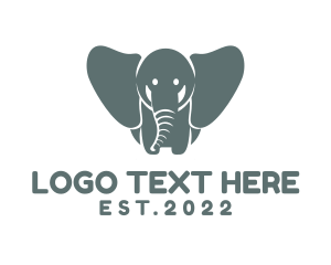 Childcare - Daycare Elephant Zoo logo design
