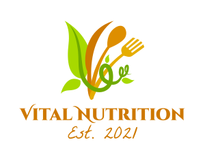 Nutritionist - Vegan Culinary Utensils logo design