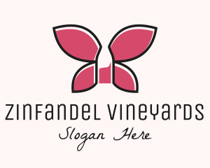 Wine Bottle Wing logo design