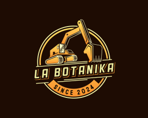 Backhoe - Excavator Machinery Contractor logo design