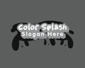 Cool Paint Splash Graffiti logo design