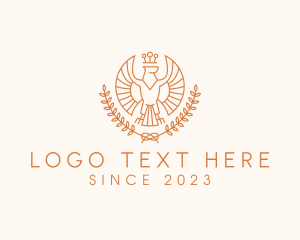 Academy - Royal Falcon Wreath logo design