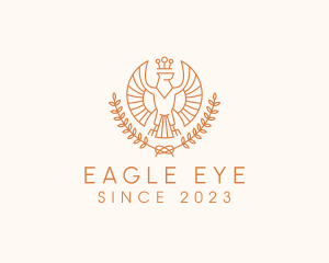 Royal Falcon Wreath logo design