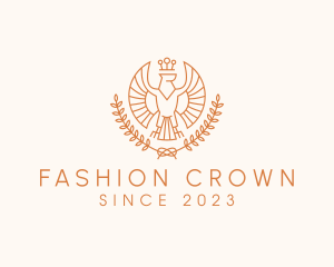 Royal Falcon Wreath logo design