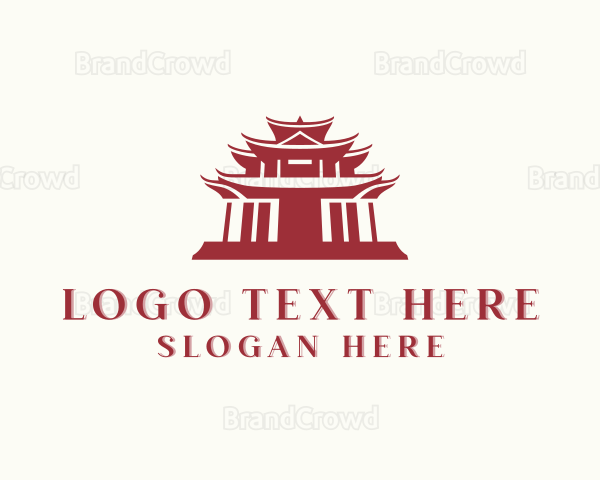 Pagoda Landmark Architecture Logo