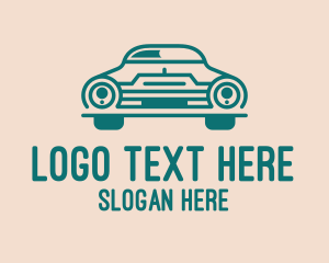 Car Shop - Classic Green Automobile Car logo design