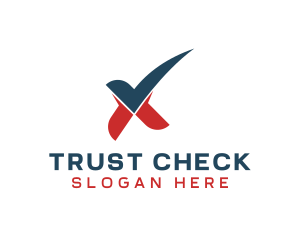 Verification - Letter X Approval Checker logo design