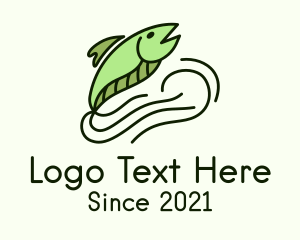 Fish - Green Eel Fish logo design