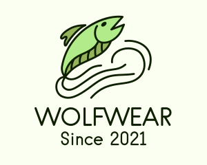Tourism - Green Eel Fish logo design
