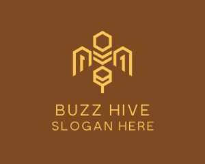 Hive - Honey Bee Hive logo design