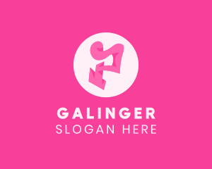 Lettering - Pink Fashion Letter P logo design